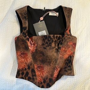 Kalina floral printed corset